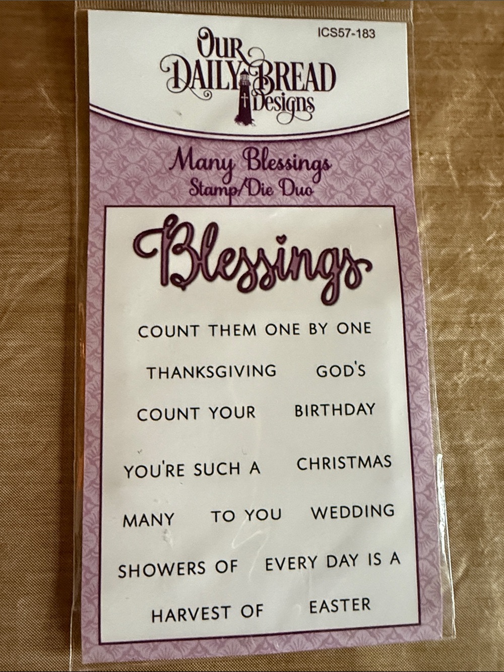 Our Daily Bread “Many Blessings” Stamp/Die Duo